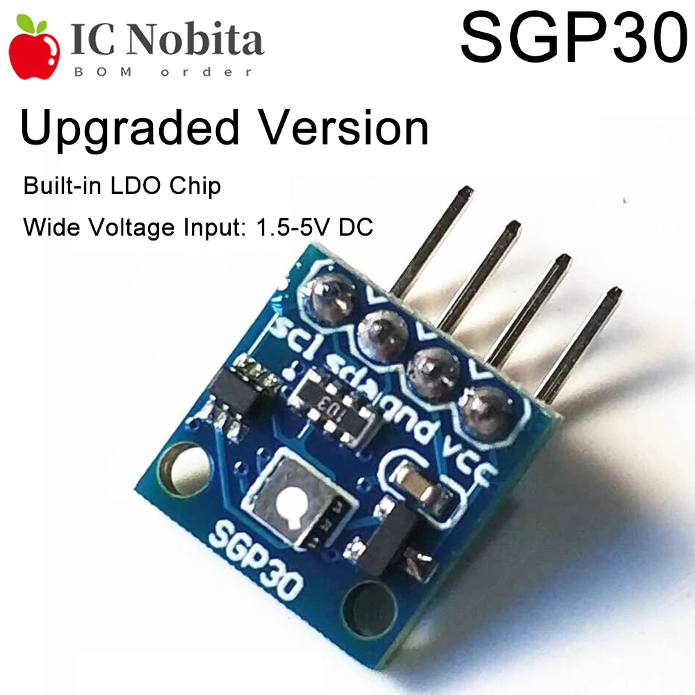 1PCS SGP30 Air Quality Sensor Module - TVOC & eCO2 Detector for Formaldehyde Carbon Dioxide Measurement New