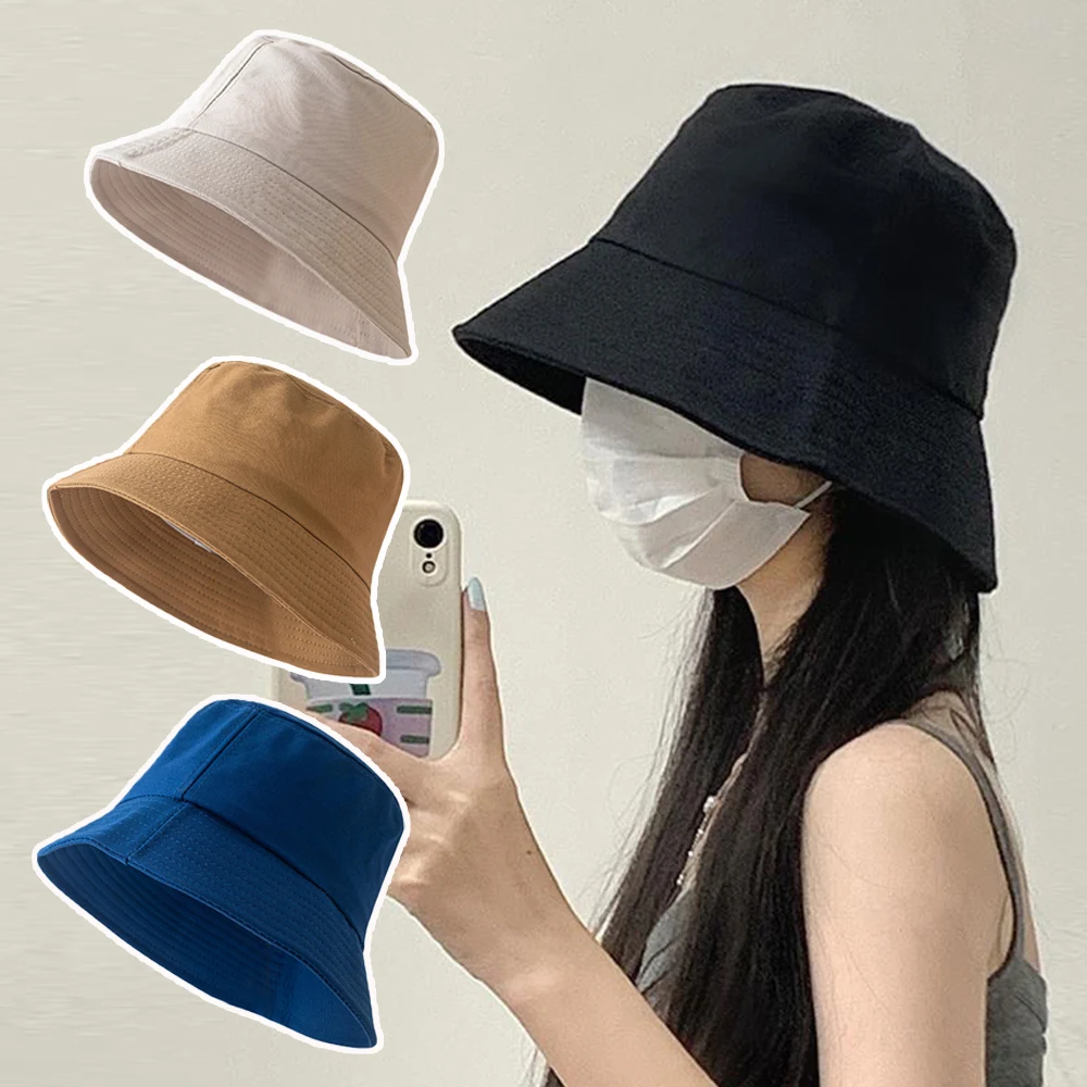 

Unisex Bucket Hats For Women Men Outdoor Sun Visor Panama Fisherman Cap Foldable Casual Beach UV Protection Hat Wholesale