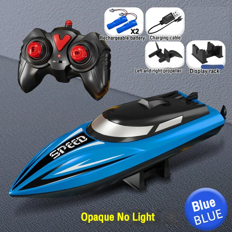 Rc-boot met kleurrijk led-licht Elektrisch hogesnelheidsspeelgoed Waterdicht Racing Afstandsbediening Speedboot Competitief speelgoedjongen Kindercadeau