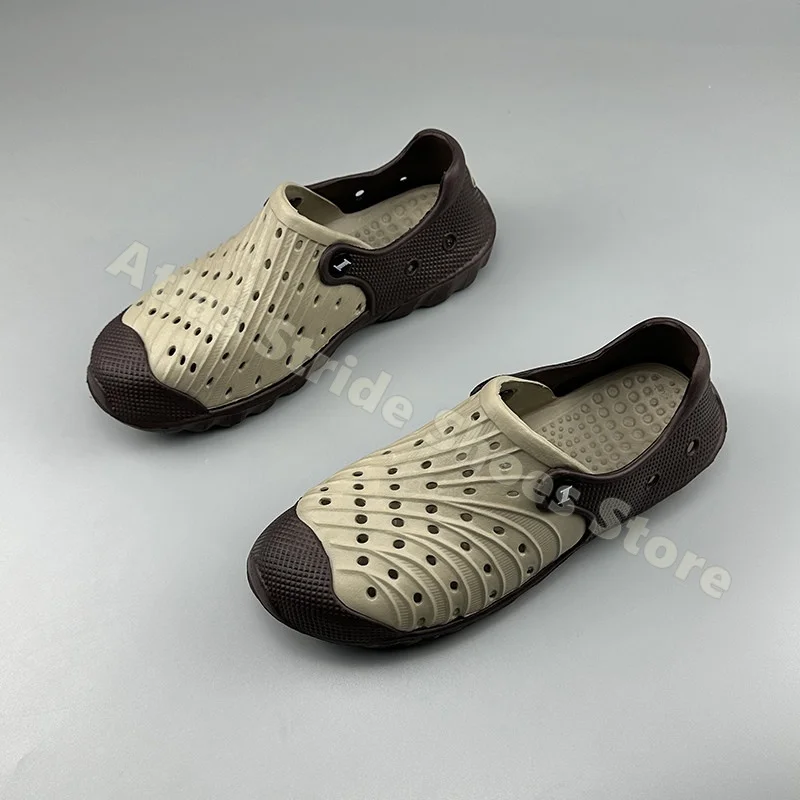 

Men's Beige Mesh Closed-Toe Sandals Adjustable Strap Anti-Skid Thick Sole Breathable Quick-Dry Casual Daily Outdoor Summer Shoes