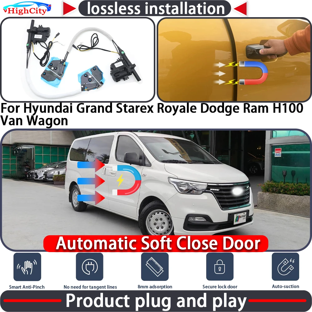 Closing Door Lock Actuator for Hyundai Grand Starex Royale Dodge Ram H100 Van Wagon Soft Close Power Latch System Auto Pull Door