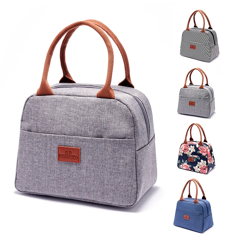 Draagbare Thermische Lunchbox Tas Voor Vrouwen Kids Oxford Voedsel Opslag Tote Reizen Picknick Maaltijd Pouch Geïsoleerde Cooler Bento Zakken