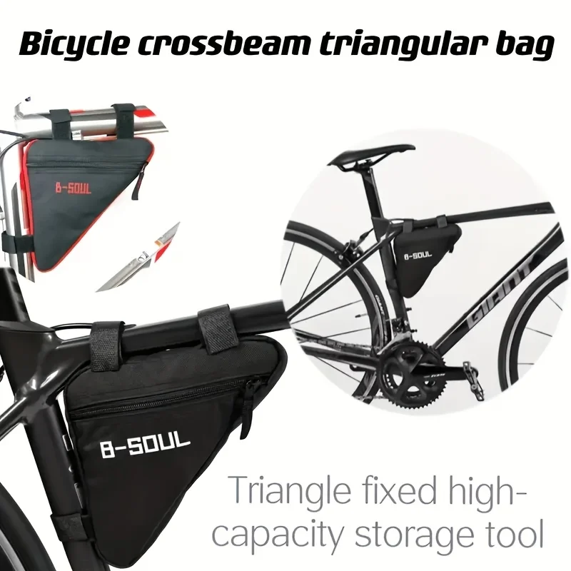 Fahrrad-Satteltasche Mountainbike Große Kapazität Dreieckige Aufbewahrungstasche Leichte Langlebige Fahrrad-Vorderrahmentasche