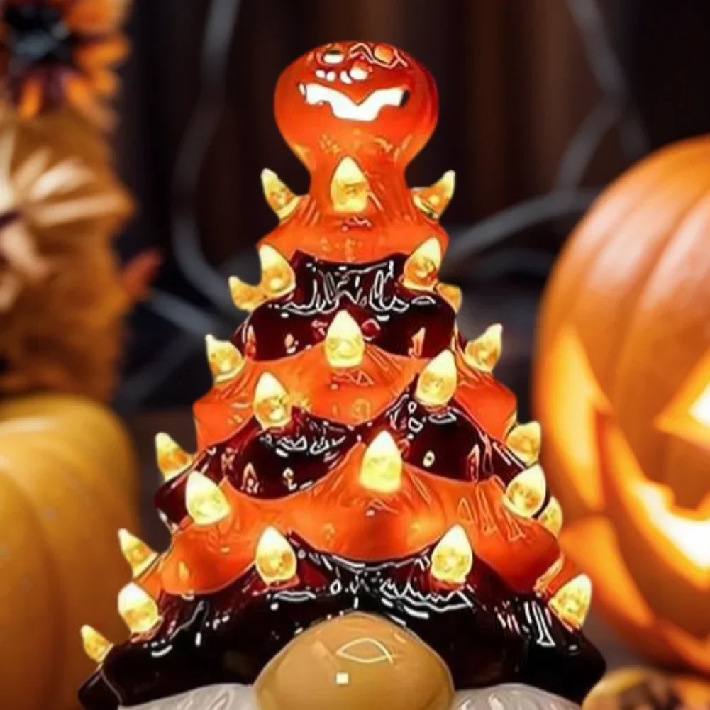 

for Gift Props Home Deco Halloween Resin Dwarf Pumpkin Lanterns Creative Dwarf Decorative Lamp Cute Luminous Dwarf LampOrnament