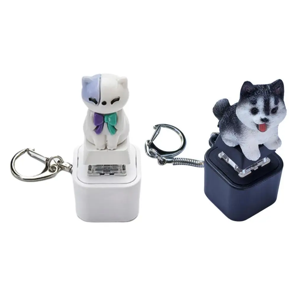 

Funny Croaking Frog Keychain Rechargeable Frog Cat Keyboard Fidget Clicker Sound Car Pendant Ornament Home Car Decorative