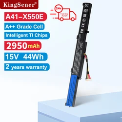 Batteria per Laptop KingSener A41-X550E 2950mAh per ASUS X450 X450E X450J X450JF X751M X751MA X751L X750JA A450J A450JF A450E F450C