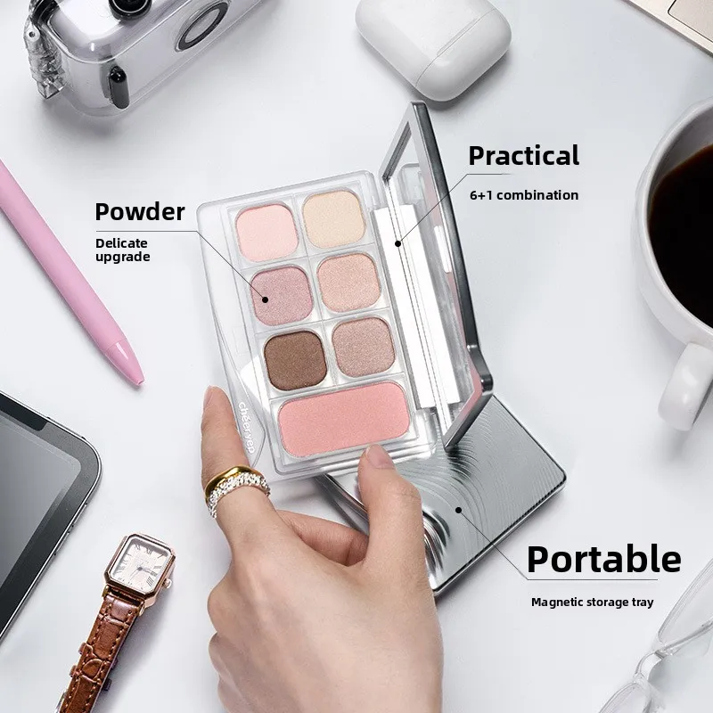 Qianyan Cheeryep fard à paupières Palette Blush multi-usages mat Satin miroitant visage maquillage cosmétiques