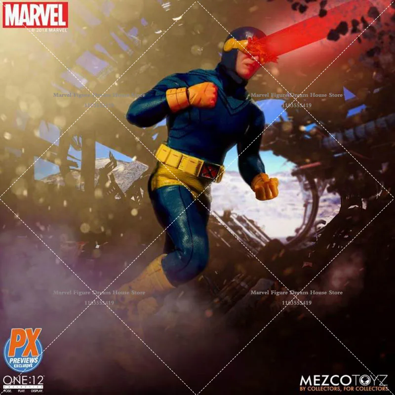 In magazzino originale scala 1/12 da collezione Marvel X-Men Cyclops 6 pollici Action Figure Set completo di giocattoli modello con illuminazione a