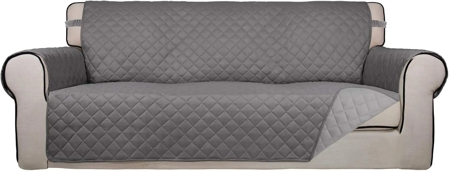 

Reversible Quilted Sofa Cover, Water Resistant Slipcover Furniture Protector, Washable Couch Cover With Non Slip And Elastic