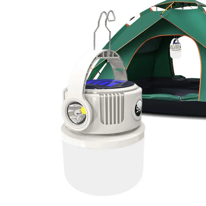 

Solar Lantern Tent Light LED Portable Waterproof Flashlight Lantern With Digital Display For Survival Tent Pathway Lawn