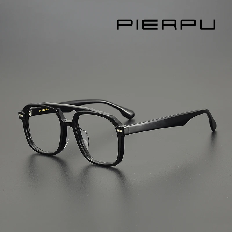 New Vintage pilot Eyewear Clear Lens Optical Acetate frog Eyeglass Frames For big face Women Men Myopia Prescription Eyeglasses