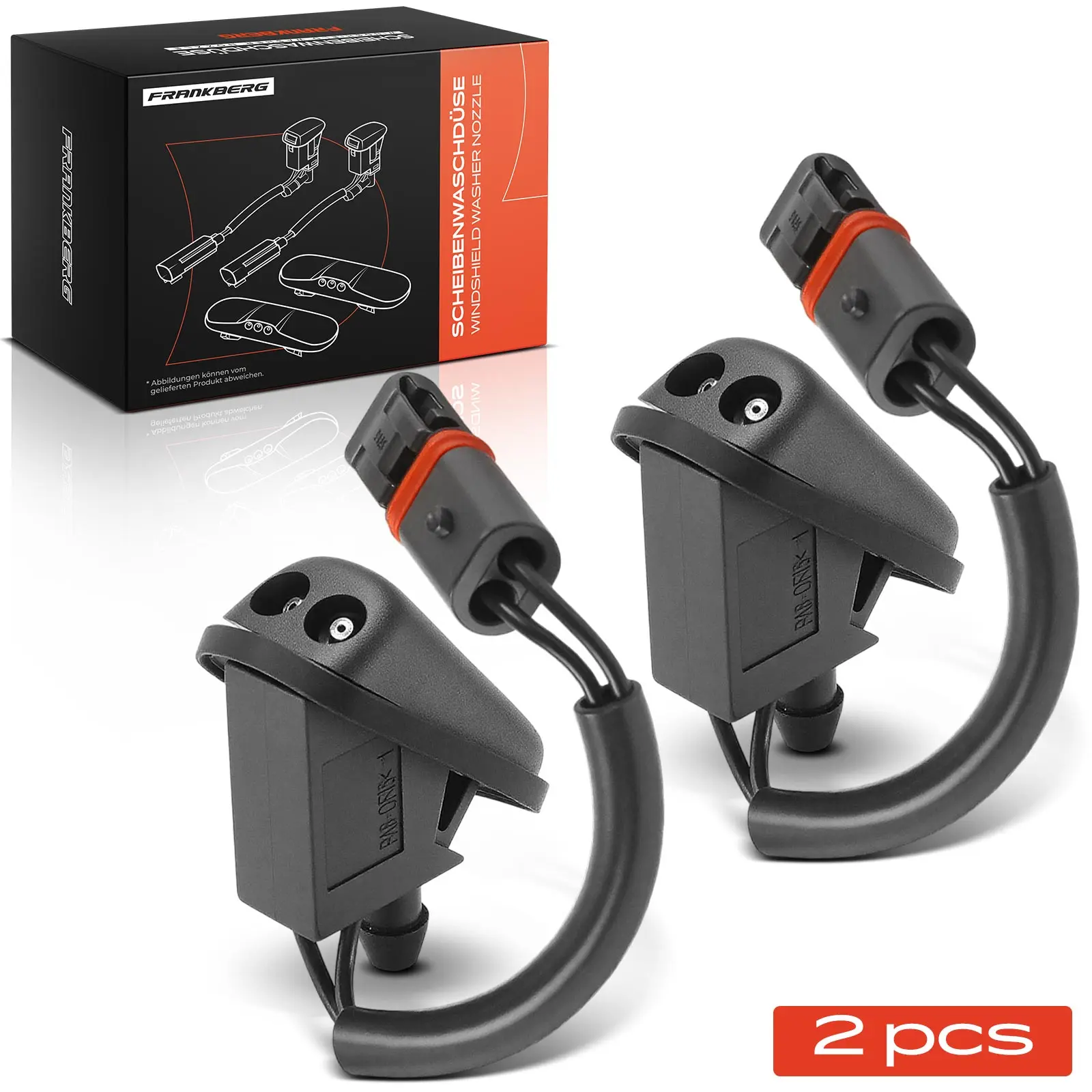 Frankberg 2x Buse de pulvérisation d'eau chauffée avant gauche droite pour MINI Mini R56 R55 R57 R58 61662756194 61662759010