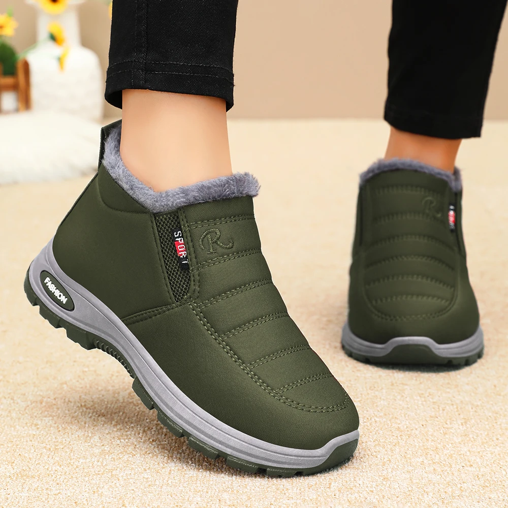 New winter faux fleece, thickened, warm and anti-slip ankle boots for women, casual, comfortable and versatile snow boots - view 4