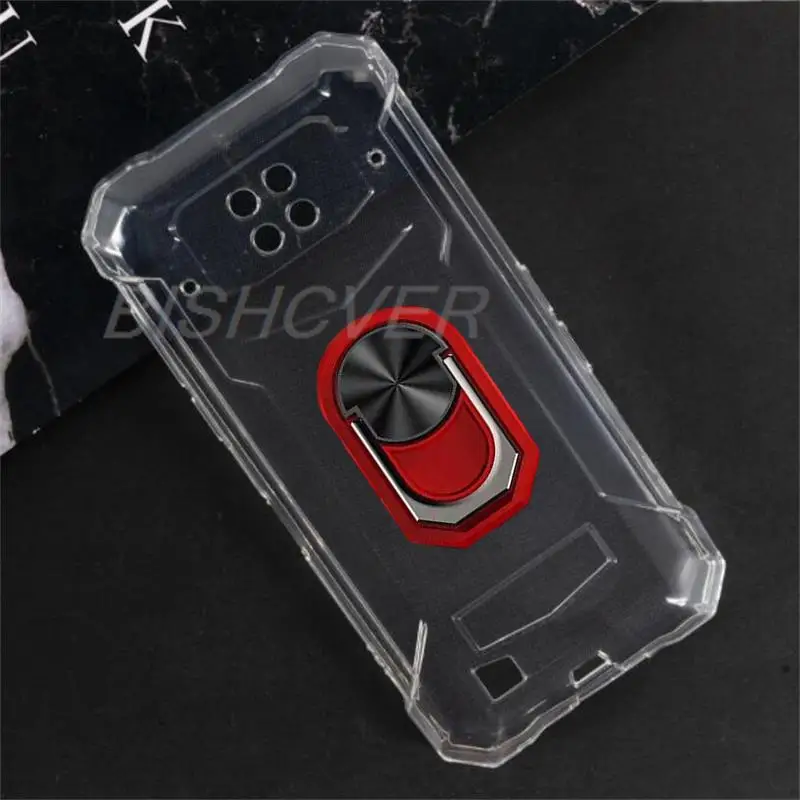 Magnet Phone Case For Doogee S88 Shockproof Soft TPU Silicone Cover On For Doogee S88 Plus Pro Case With Ring Holder