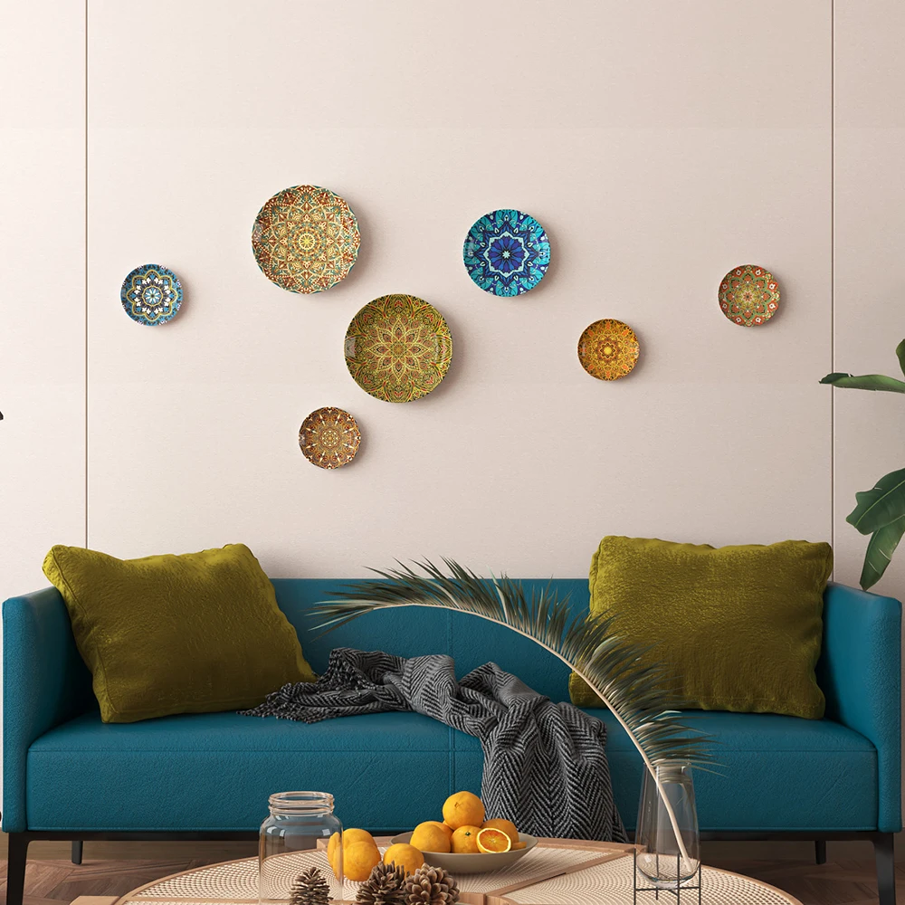 Bohemian Style Ceramic Decorative Hanging Plate, Living Room, Dining Room, Sofa Background, Restaurant Wall Decoration - Image 6