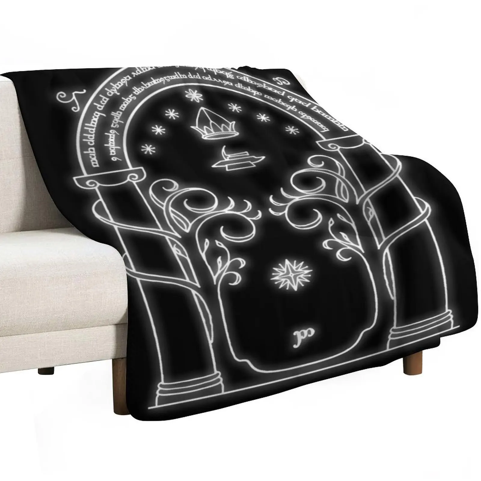 

Mines of Moria Door Throw Blanket Softest wednesday Baby Heavy Blankets