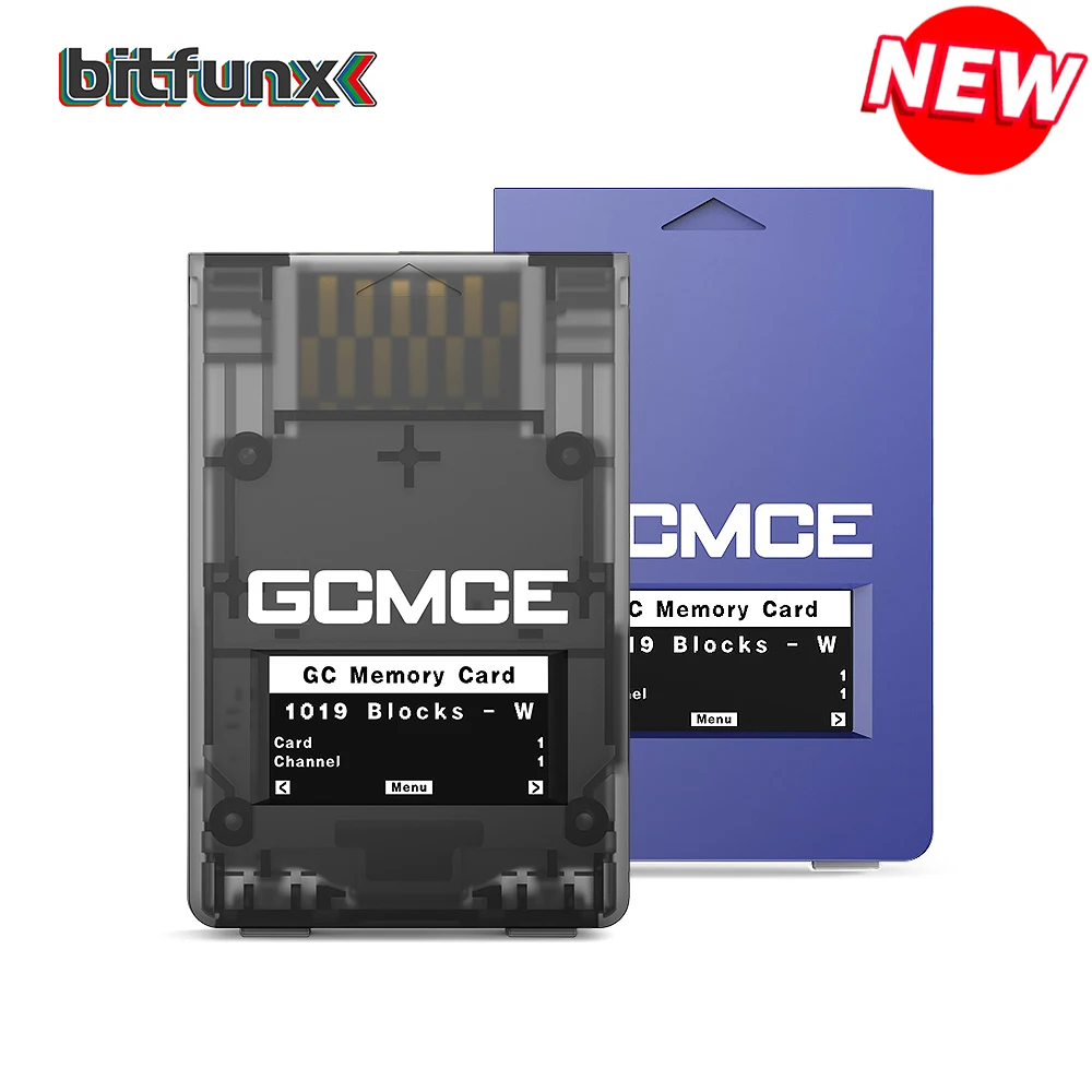 Bitfunx ゲームセーブメモリーカード GCMCE FlipperMCE OLEDディスプレイ搭載 ニンテンドーゲームキューブ Wii RVL001 ゲーム機用