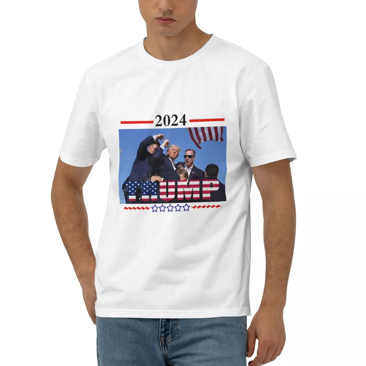 Short T-Shirt Donald Trump 2024 Men Women, Crew Neck T-shirt President Trump Take America Back Election Fighting614381429