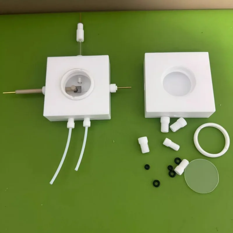 10ml in-situ Raman electrolysis cell, PTFE electrolysis cell. Equipped with a 37mm quartz light window.