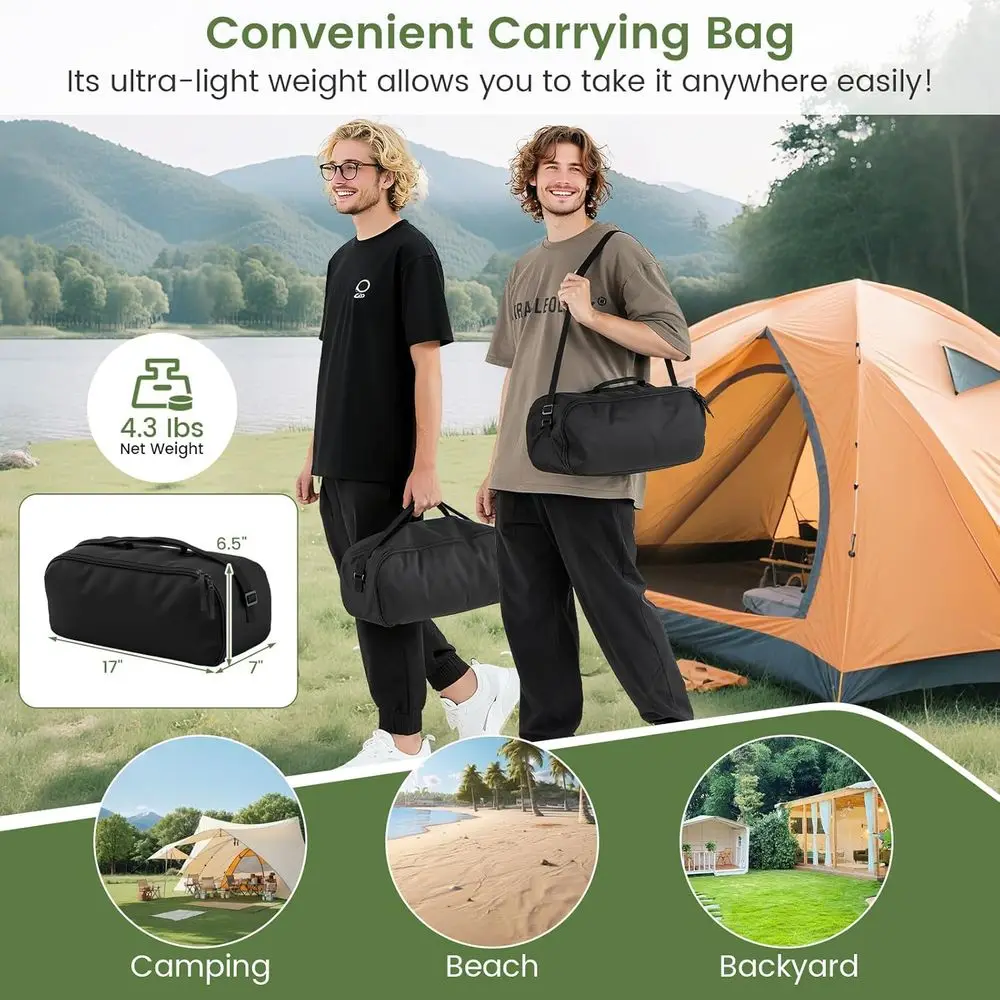 

Ultralight 76 x 28 Portable Camping Cot with Carrying Bag and Side Pocket, Heavy Duty for Adults, Supports 330 LBS, Ideal for Tr
