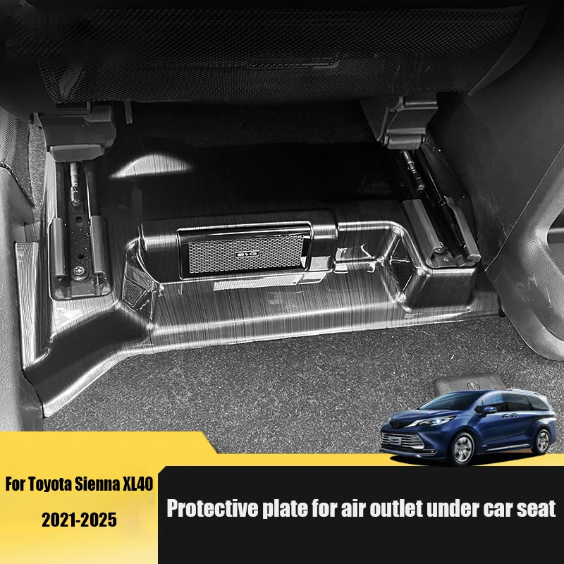 

For Toyota Sienna XL40 2021 2023 2024 Car seat lower air outlet protection plate ABS material interior protective equipment