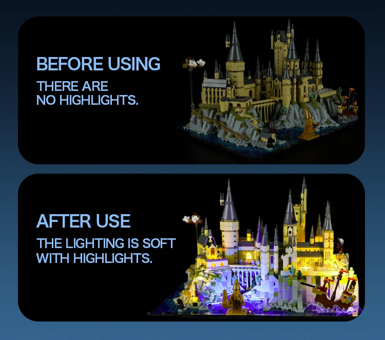 Verlichtingsset voor LEGO Hogwarts Castle en Grounds 76419 Set exclusief bouwsteen (alleen led-lichtset)