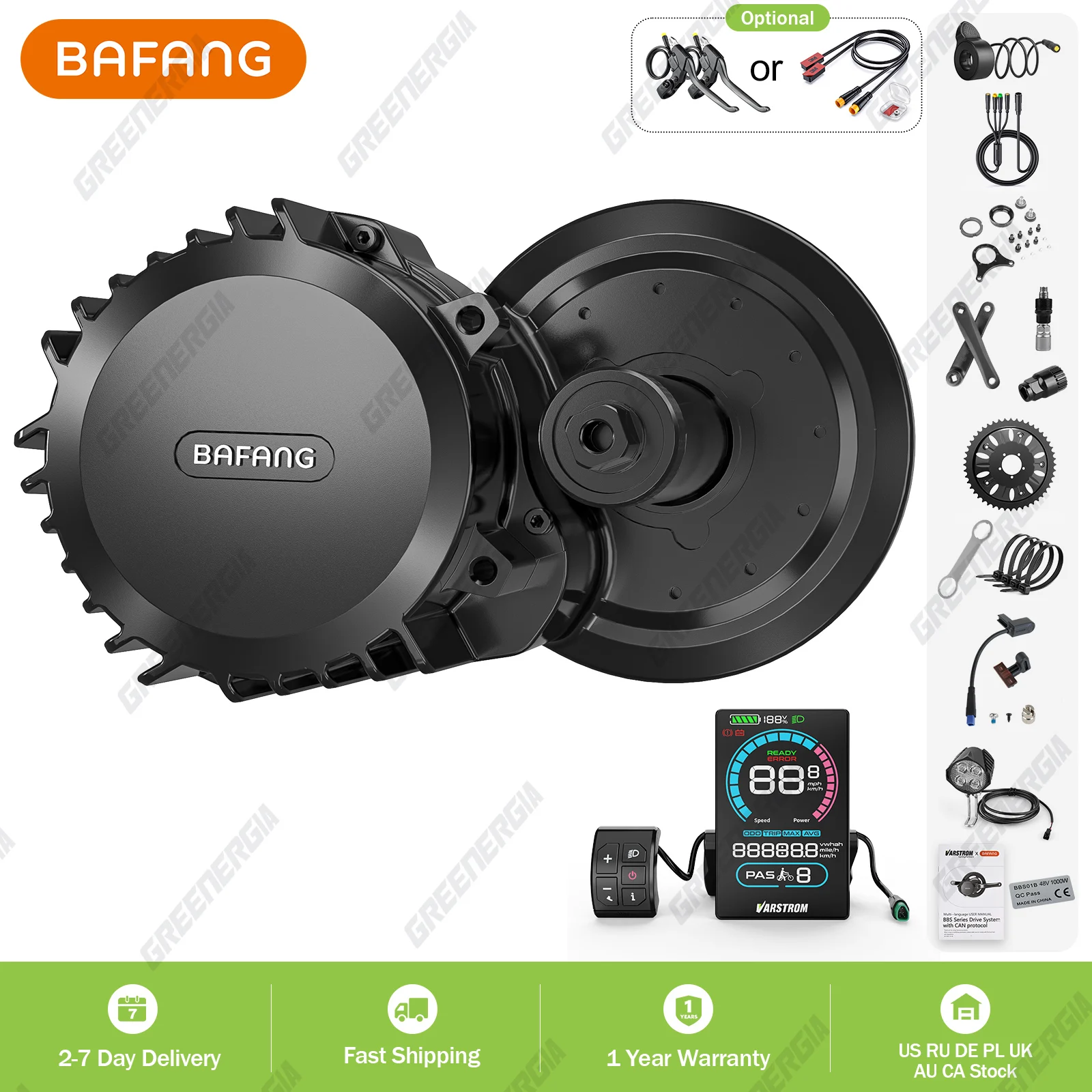 

BAFANG BBSHD 1000W 52V 48V Kit Ebike Conversion Kit Mid Drive Motor 8FUN M615 Electric Bicycle Engine 68mm/100mm/120mm CAN Bus