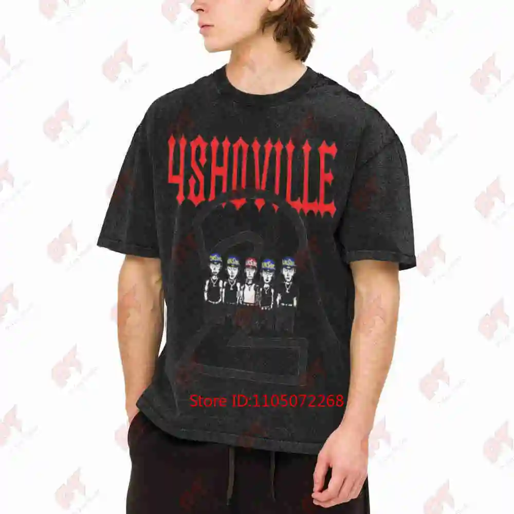 Lngshot 4Shoboiz Mixtape 4Shotville Kpop Yeah Vintage Washed Tee Pure Cotton T-Shirt