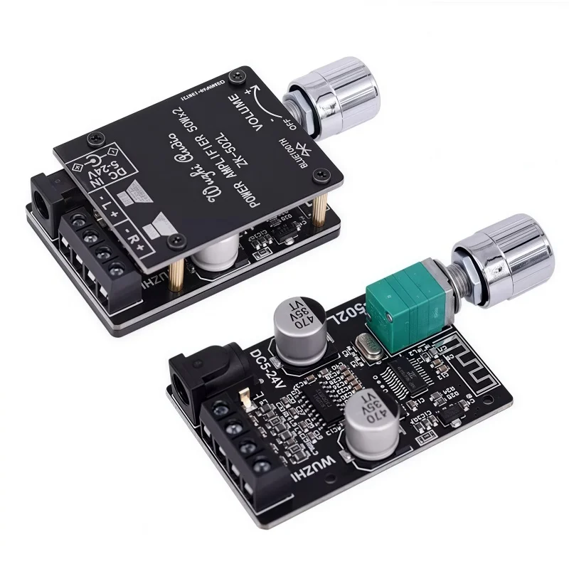 ZK-502L Bluetooth 5.0 Wireless Audio Digital Power amplifier Stereo board 50Wx2 Bluetooth Amp Amplificador power amp