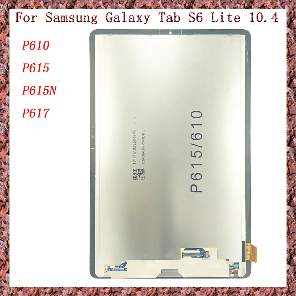 For Samsung Galaxy Tab S6 Lite 10.4 SM-P610 SM-P615 SM-P615N SM-P617 P610 P615 LCD Display Touch Screen Digitizer Glass Assembly