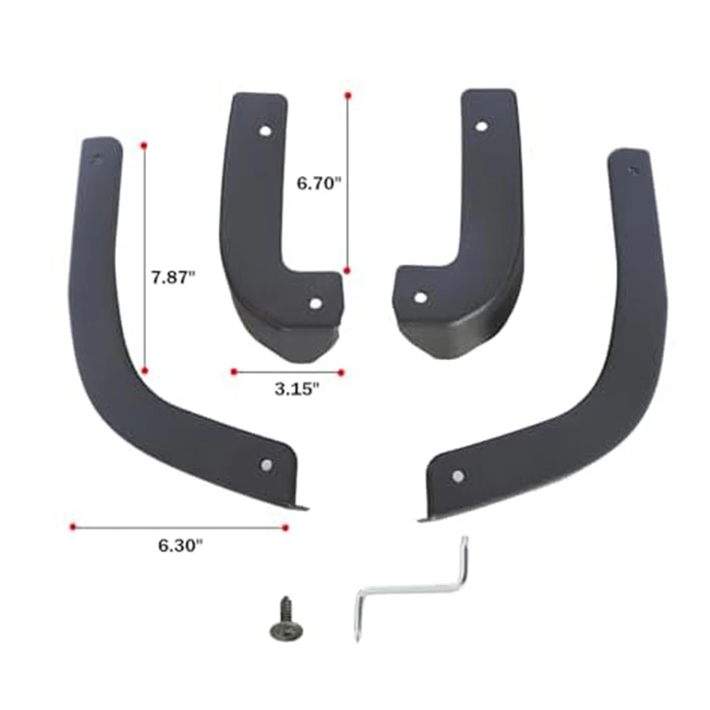 For Chevy 1500 Mud Flaps Accessories 27*8*22cm 4 Pieces Set Aesthetic Vehicle Upgrade Easy-to-follow Instructions