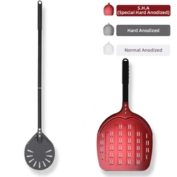 12 14 &6 Inch Pizza Peel Long Handle Turning Paddle Aluminum Pizza Turner Baking Tool Perforated 2 pack Kitchen Accessories