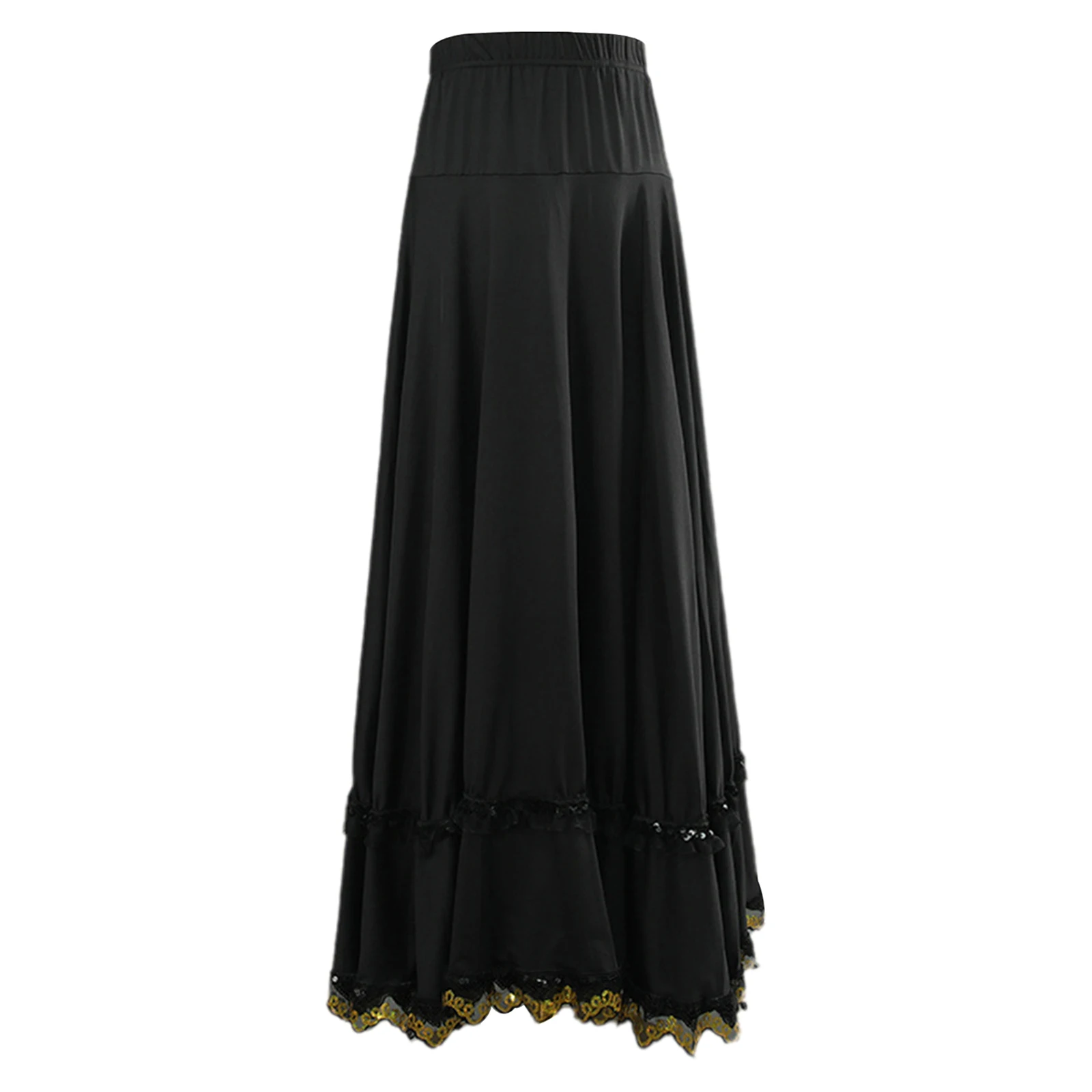 Saias Maxi Fluidas Femininas Estilo Espanhol, Trajes de Flamenco, Fantasias de Dança Lírica, Trajes de Dança de Salão, Fantasias de Performance de Dança Clássica Étnica