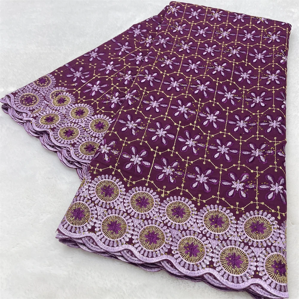 

Swiss Voile Lace Fabric Cotton Embroidery Lace High Quality African Lace Fabric Lafaya Fabric Nigerian Scarf For Dress Sewing