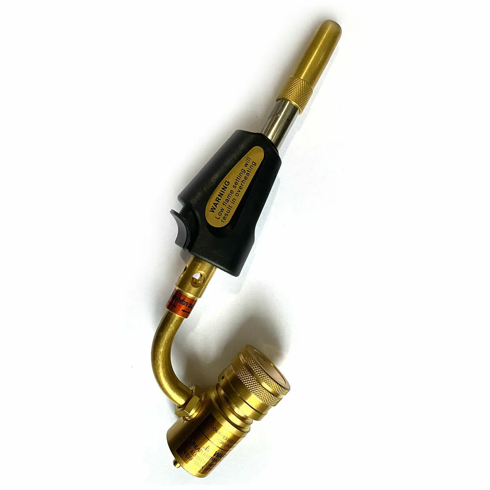 

Propane Mapp Gas Turbo Torch Head Brass Nozzle with Self Ignition Trigger Adjustable Regulator Welding HVAC Brazing BBQ Plumb