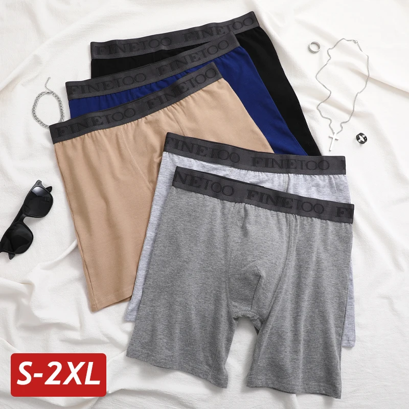 Men Cotton Middle Underwear Boxers Breathable Men's Boxershorts S-2XL Panties Letter Elastic Plus Size Fashion Briefs Trunks