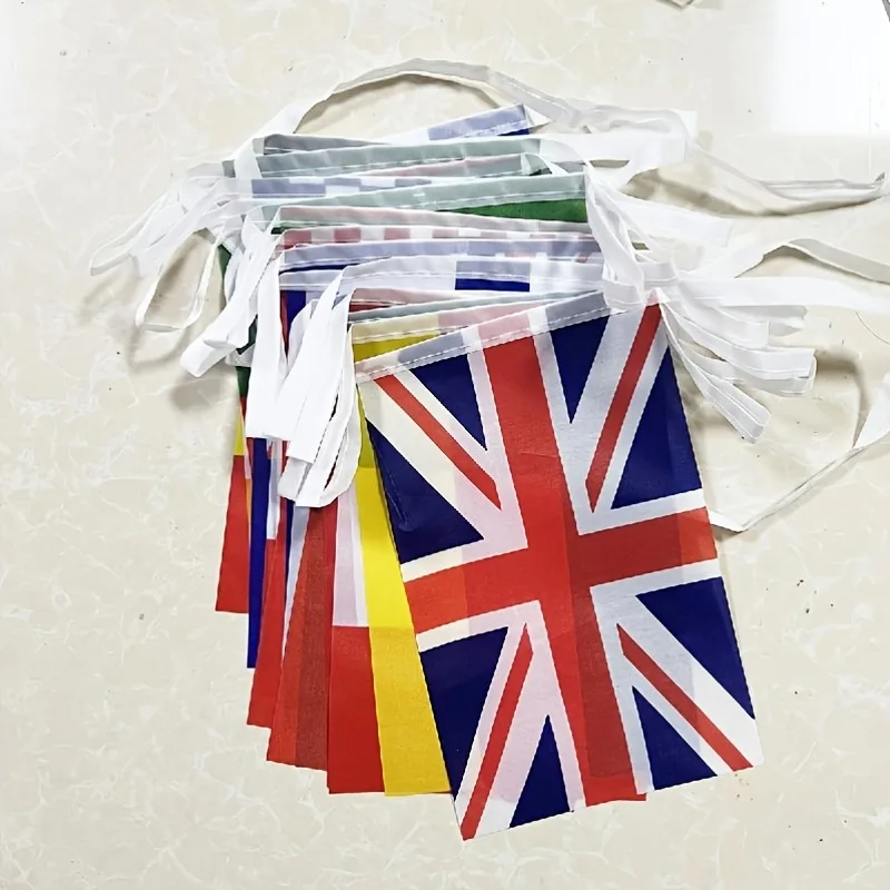 50 National Flag Bunting Banner, 2026 Football Sports Event Decoration, Bar, Sports Club, Football Viewing Party Decorations - view 6