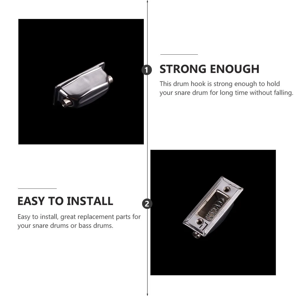 

2pcs Double Ended Lugs Iron Snare Accessory Component Replacement Parts Bass Lug Claw Hook Drum Connector Durable Long Use