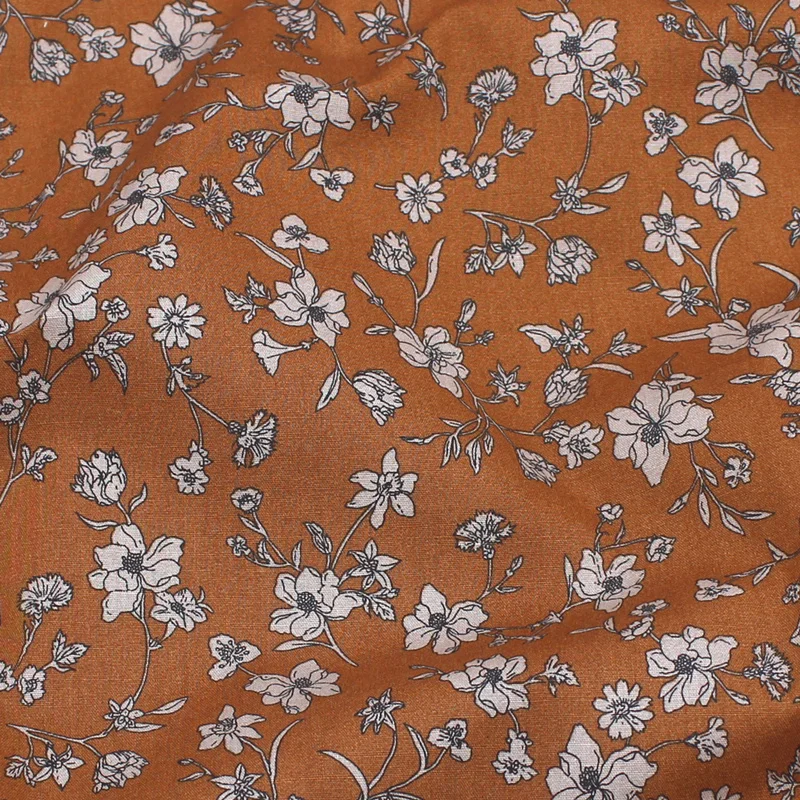 145x50cm Fresh Air Cotton Floral Cloth Dress Shirt ing Fabric Pure Active Printed Plain