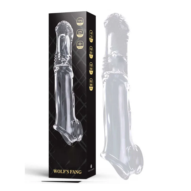 Reusable Penis Extender Cock Horse Rings Delay Ejaculation Penis Sex Toys For Men  Sleeve Condoms for Men Delay  Glans Cover