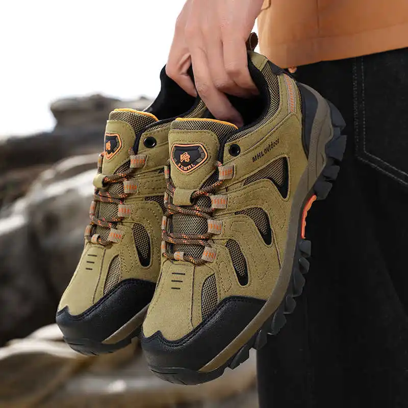 

Кроссовки на платформе Ecoleather Trekking Man Mining Мужские походные теннисные туфли Зеленые мокасины Спортивная новая коллекция Funky