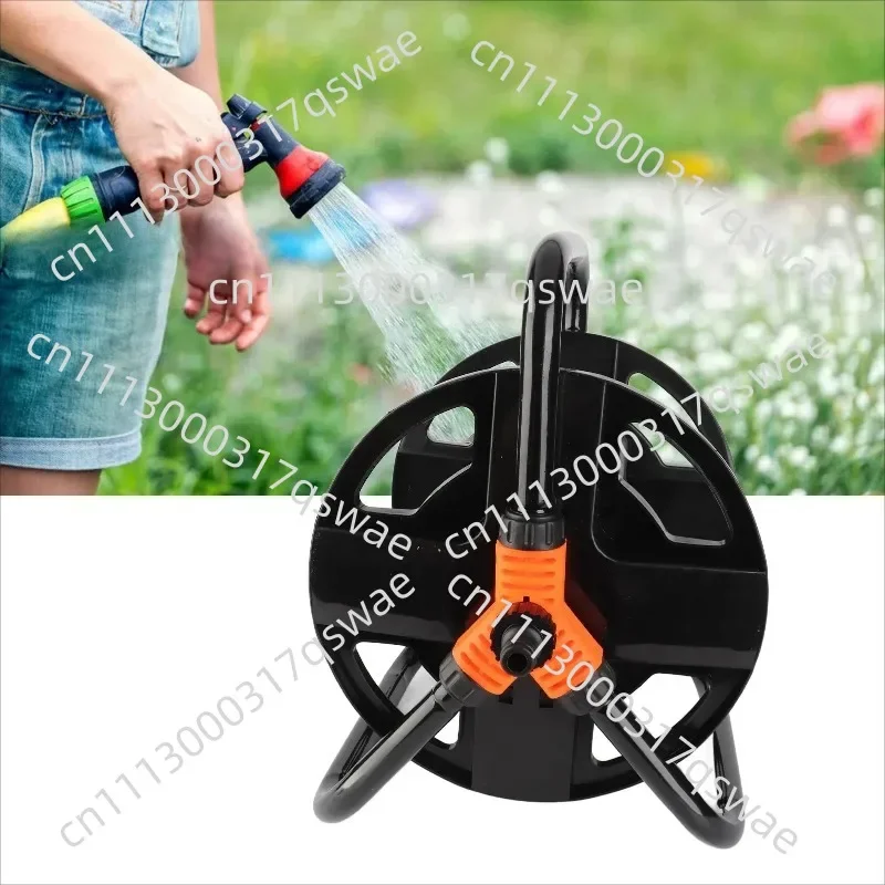 Premium Portable DIY Hose Reel Single Arm Pipe Coiler Storage Rack for Garden Household Supplies