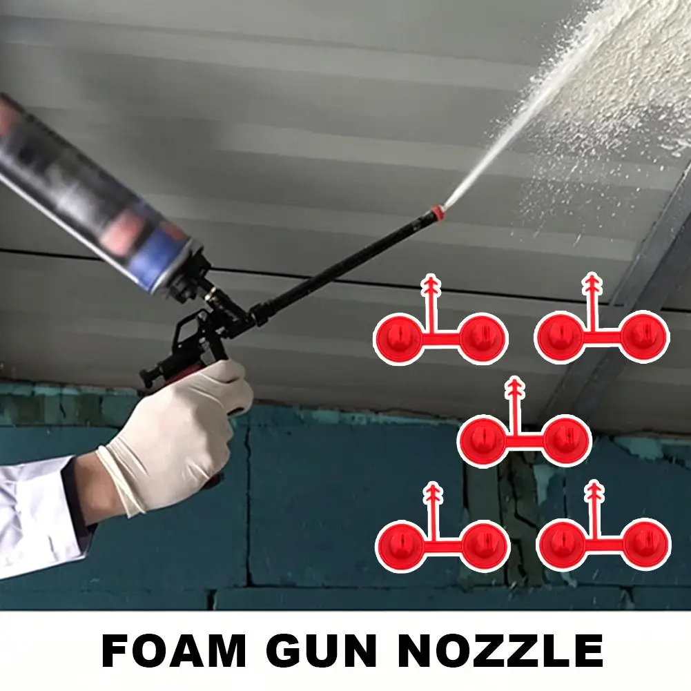 5pcs Reusable Spray Polyurethane Foam Nozzles For Ceiling Wall Foam NozzlesTips For Flat Walls And Partition