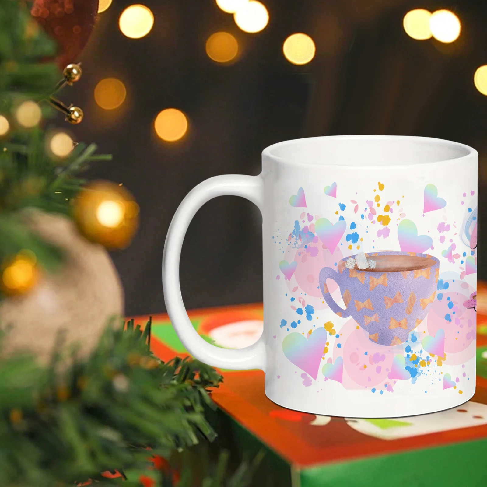 11oz Festive Ceramic Mugs with - Coffee Tea Festival 评论和价格