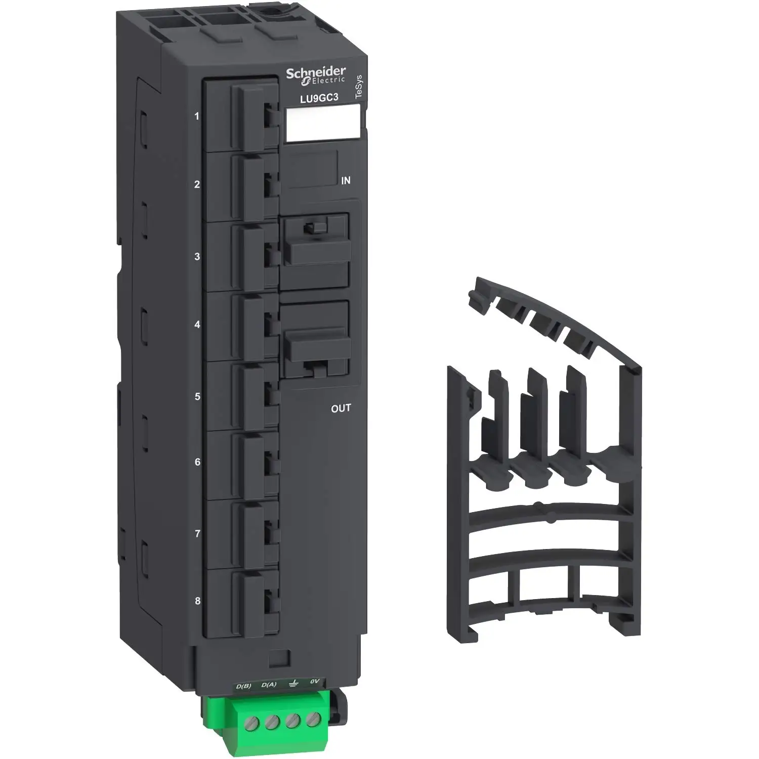 

Блок разветвителя Modbus LU9GC3 — 10 клеммных колодок RJ45 и 1 винтовых клемм