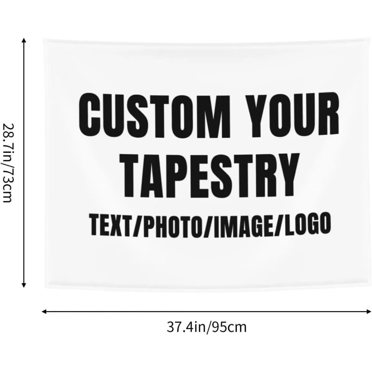 Personalized Custom Tapestry Upload Your Image Photo Wall Hanging Banner for Bedroom Living Room Home Decor