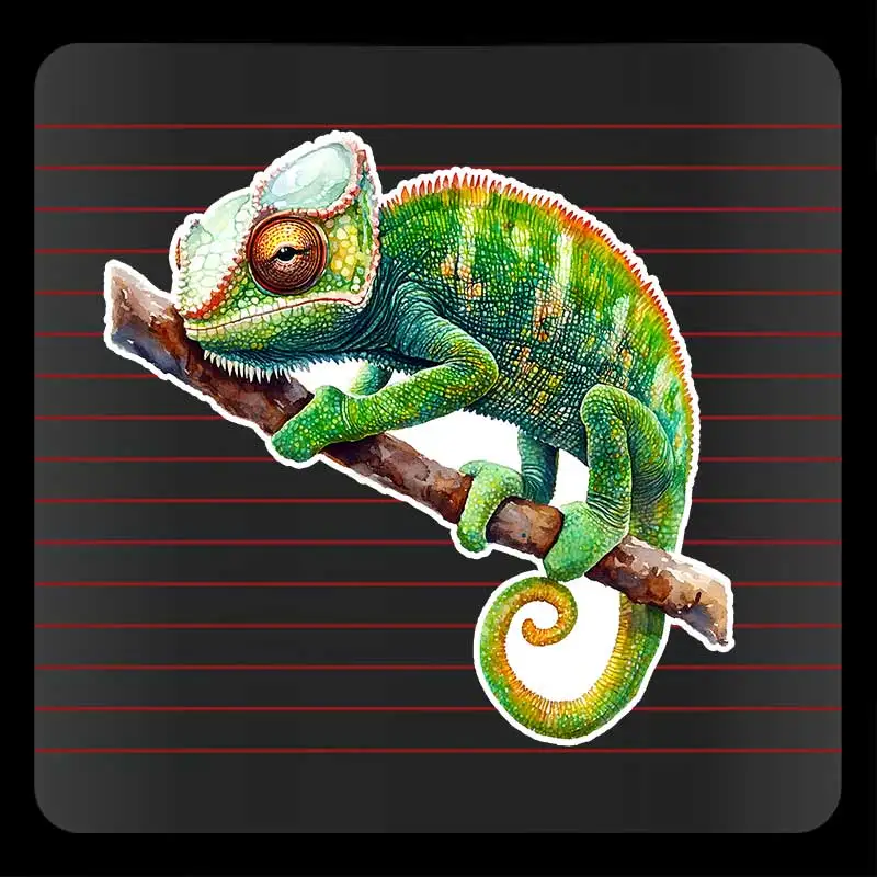 Tropical Reptile Chameleon Car Sticker Waterproof Vinyl Decal on Bumper Rear Window Laptop Self-adhesive Decal Sticker SH809