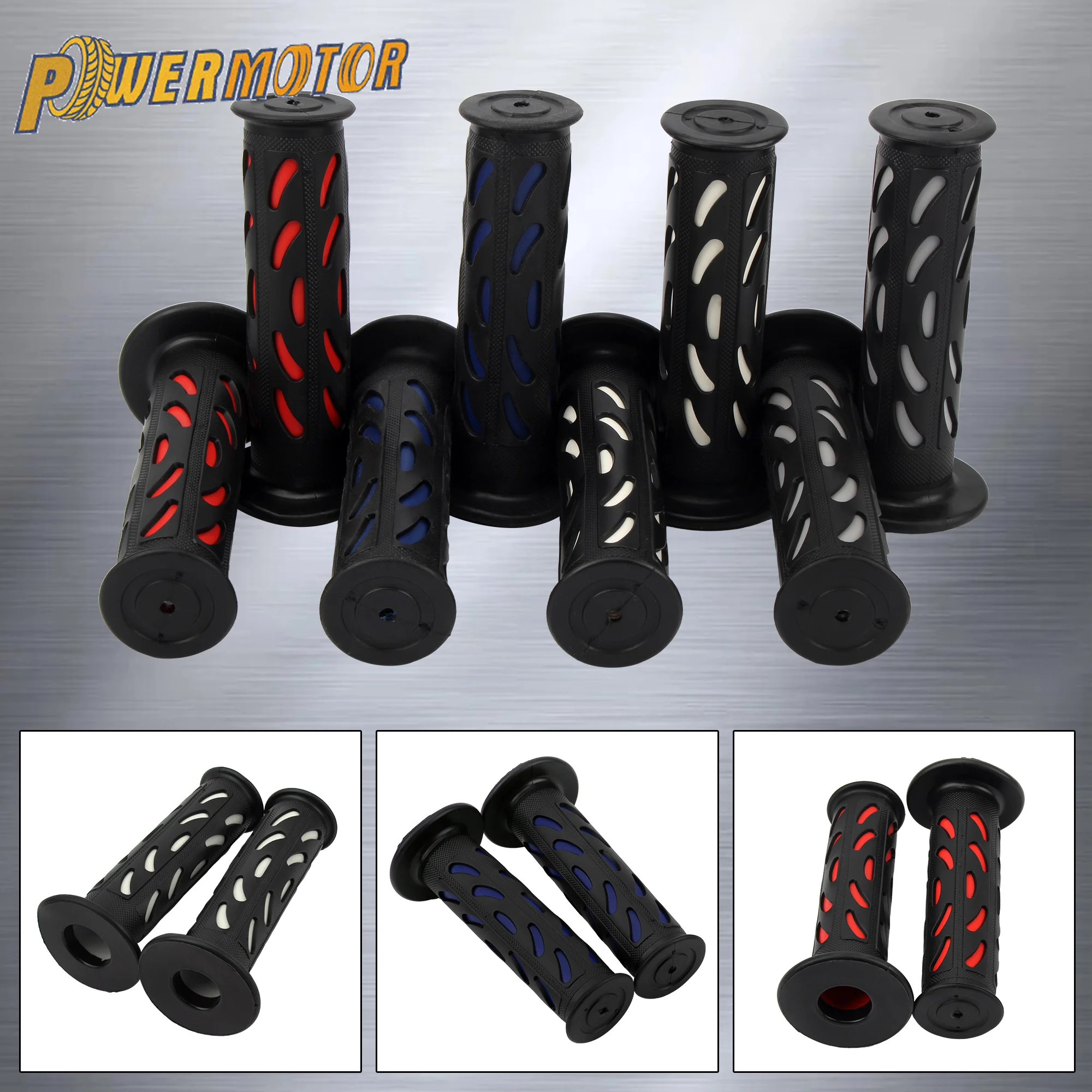 22mm Universal Motocross Engraved Cuffs Hand Grips For YAMAHA Honda Suzuki Ducati Benelli Motorcycle Grips Handle Bar Grips