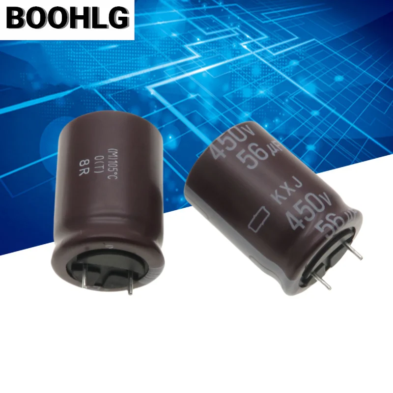 5PCS 56UF 450V Black Diamond Capacitor 450V56UF 18X25 KXJ High Frequency Low Resistance Short Pin