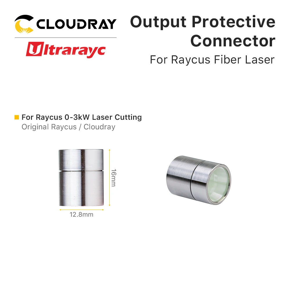 Ultrarayc Raycus Output Connector Protective Lens Group QBH Proterctive Windows 0-15kW for Raycus Fiber Laser Source Cable